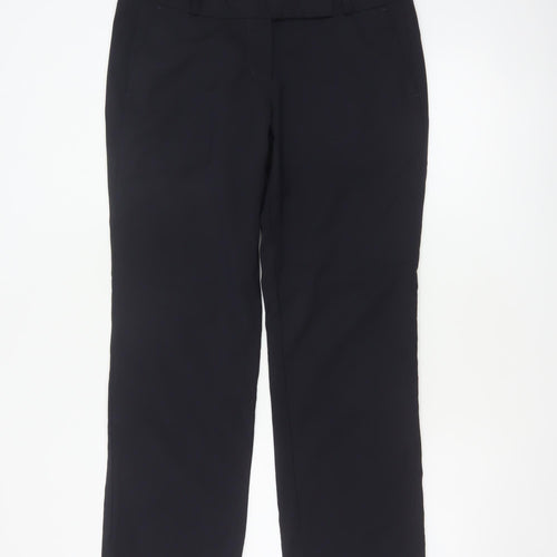 Brook Taverner Womens Black UK 14 Straight Tailored Dress Pants