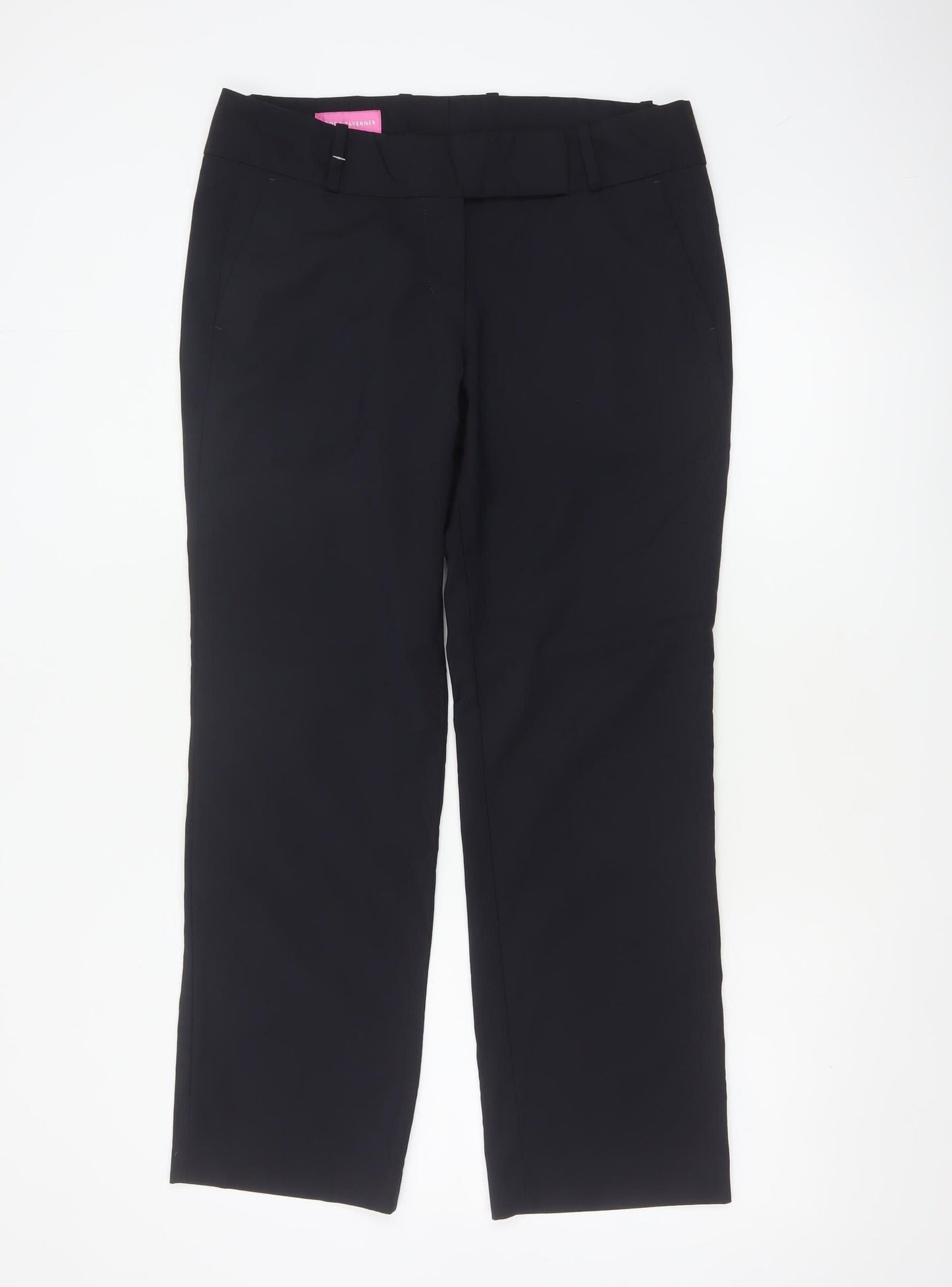 Brook Taverner Womens Black UK 14 Straight Tailored Dress Pants