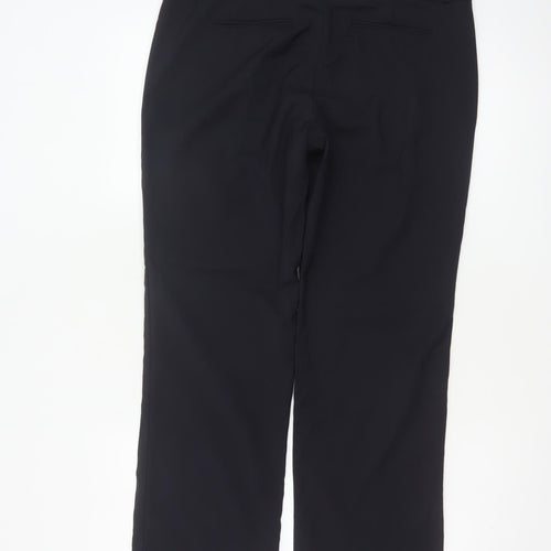 Brook Taverner Womens Black UK 14 Straight Tailored Dress Pants
