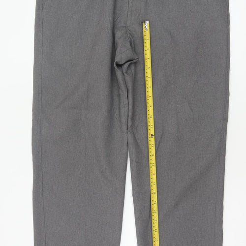 Farah Men’s Grey 36 W29 Straight Flat Front Dress Trousers