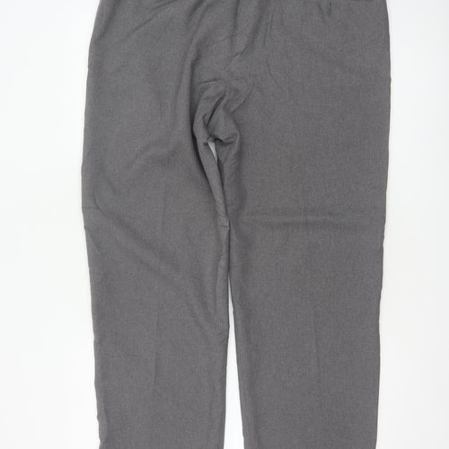 Farah Men’s Grey 36 W29 Straight Flat Front Dress Trousers