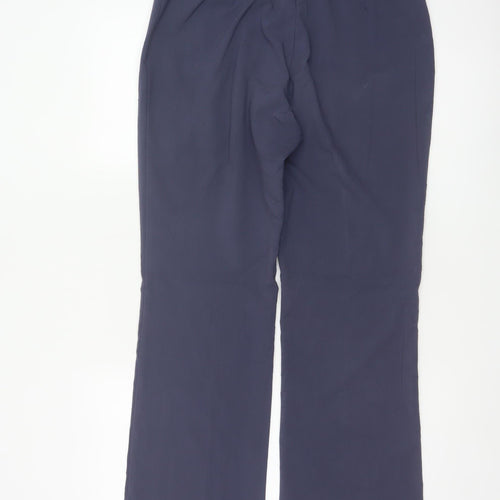 M&S Women’s Navy Blue UK 12 Straight Leg Stretch Work Trousers
