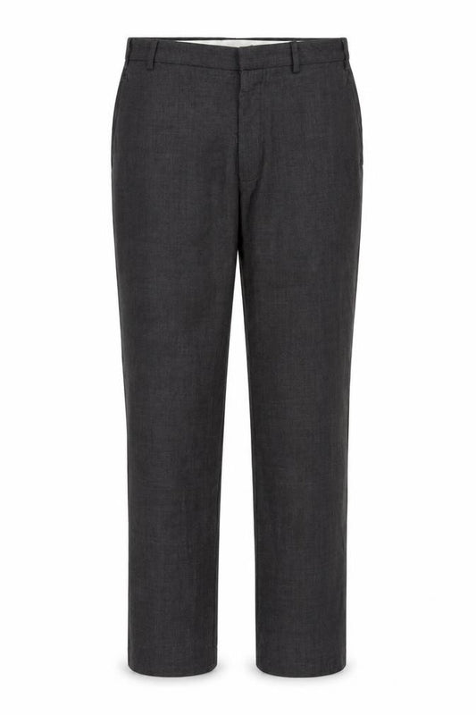 Marks & Spencer Men Grey 36 Regular Wool Dress Trousers 36x33