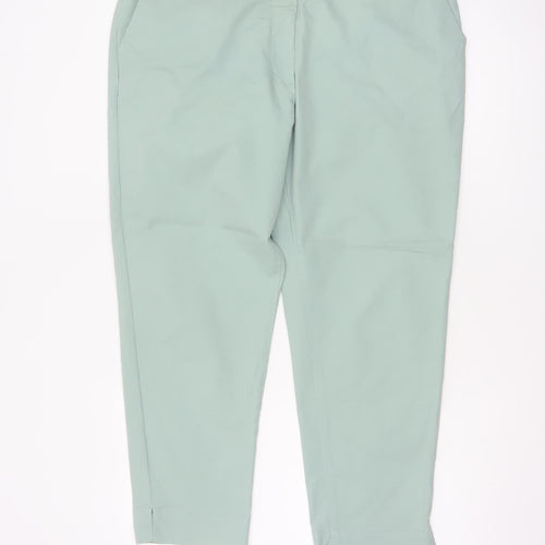 Marks and Spencer Women’s Sea Green UK 16 Short Tapered Chino Trousers
