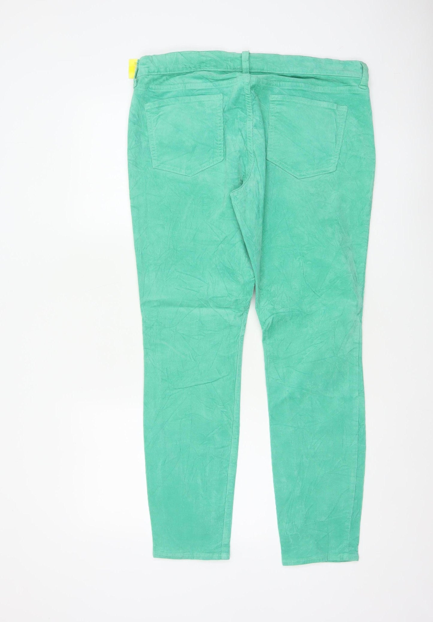 Old Navy Women's Green Corduroy Skinny Trousers Size 16