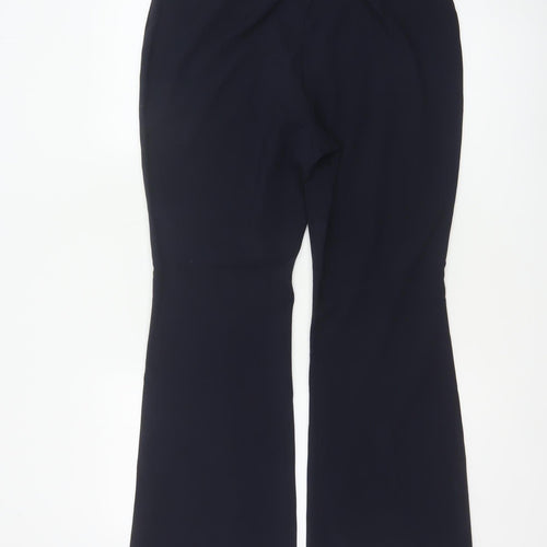 M&S Women’s Navy Blue UK 12 Short Flared Tailored Trousers