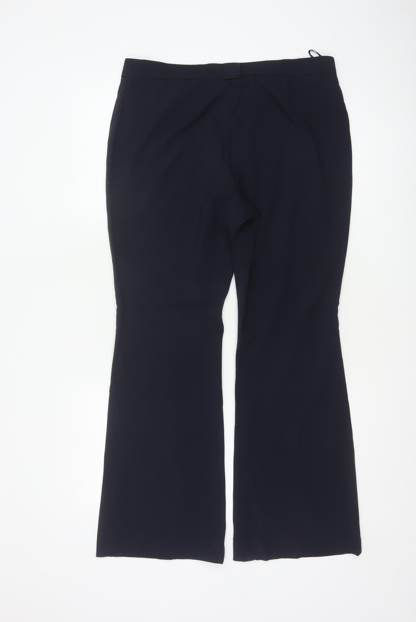 M&S Women’s Navy Blue UK 12 Short Flared Tailored Trousers