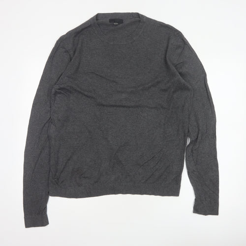 ASOS Men’s Grey L Cotton Blend Crew Neck Pullover Jumper