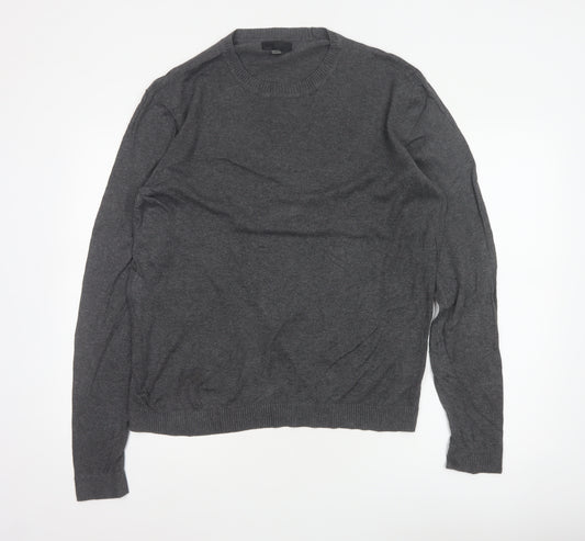 ASOS Men’s Grey L Cotton Blend Crew Neck Pullover Jumper