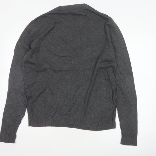 ASOS Men’s Grey L Cotton Blend Crew Neck Pullover Jumper