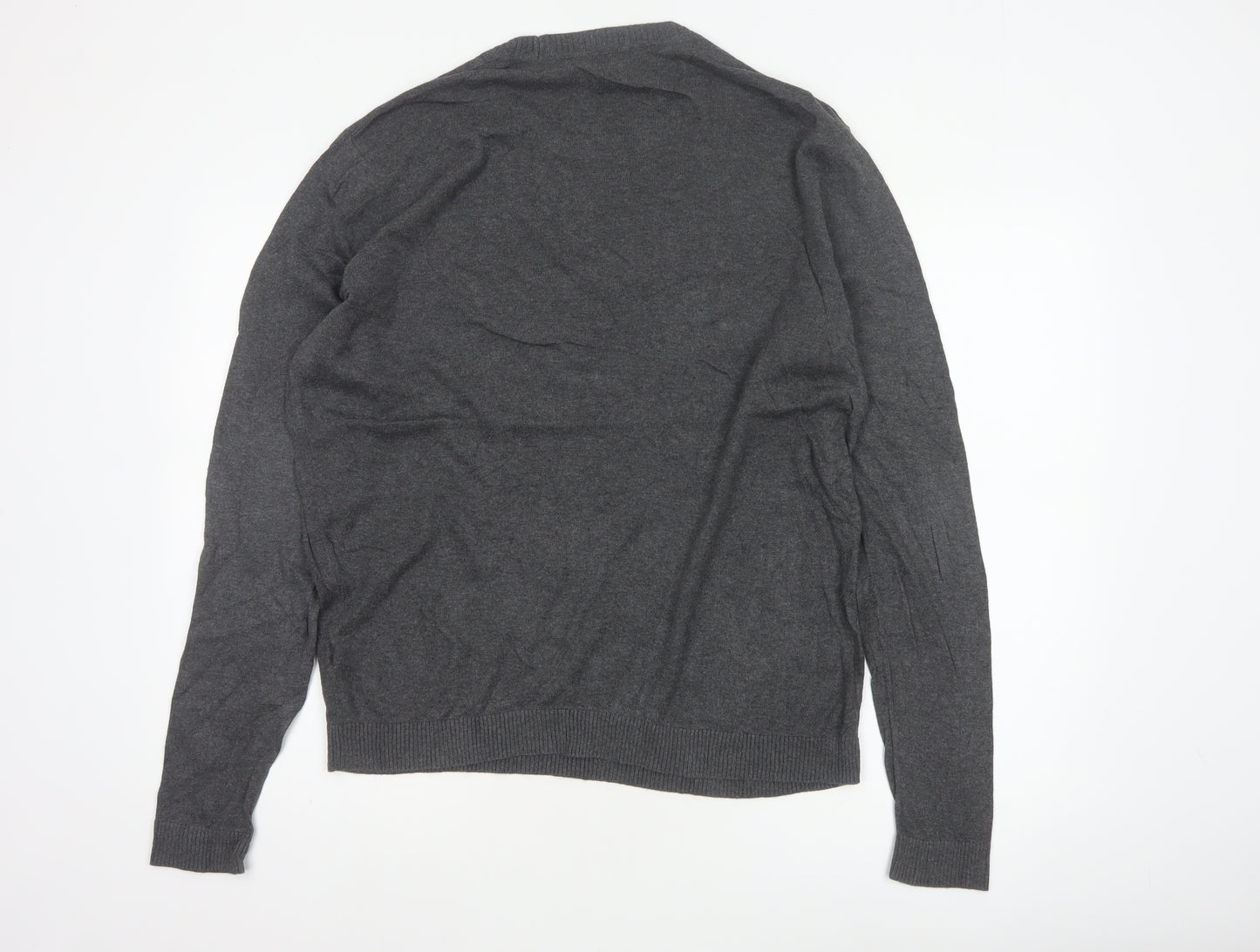 ASOS Men’s Grey L Cotton Blend Crew Neck Pullover Jumper