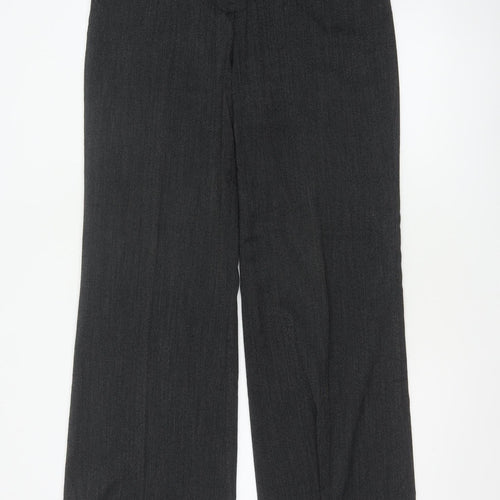 Wallis Women Black Size 12 Straight Leg Smart Stretch Trousers