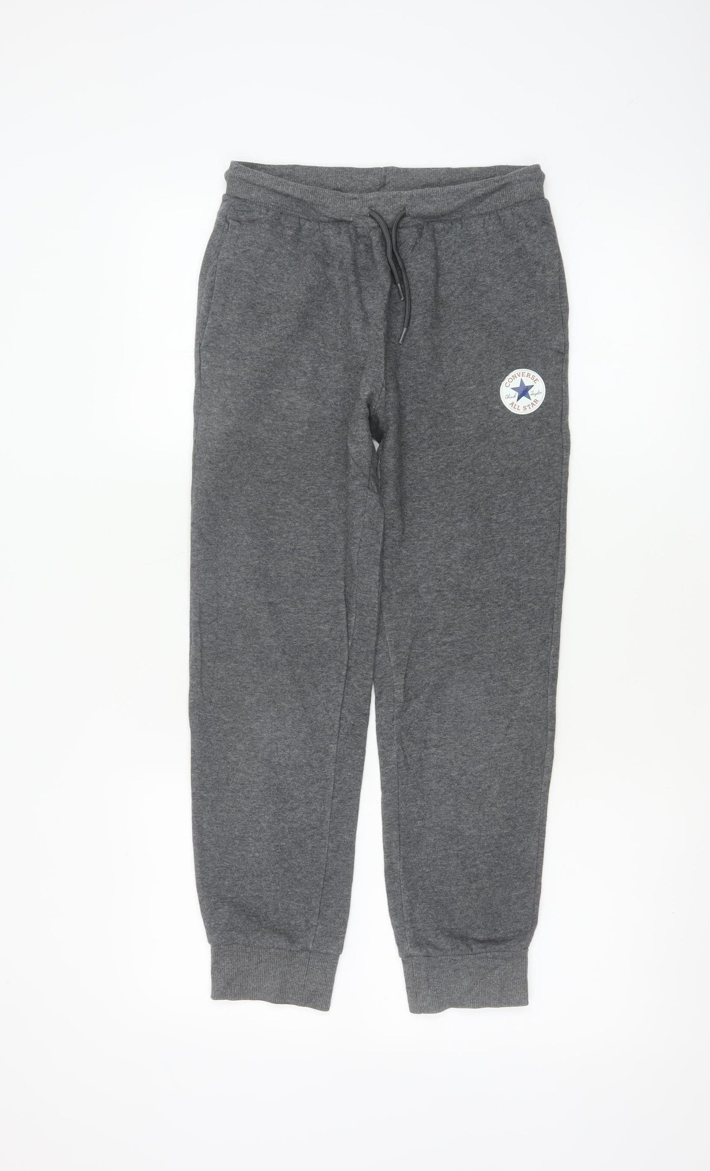 Converse Boys Grey Sweatpants Joggers 10-12 Years M Logo Fleece