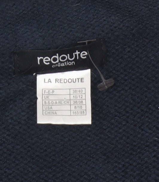 La Redoute Women Blue UK 10/12 Military Button Knit Cardigan