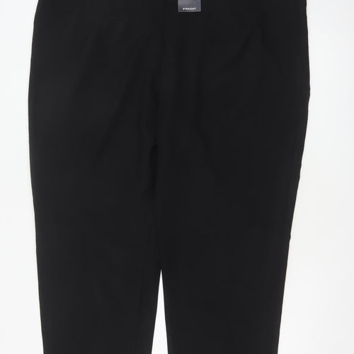 Marks and Spencer Women Black Size 24 Short Straight Dress Trousers