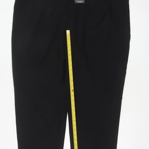 Marks and Spencer Women Black Size 24 Short Straight Dress Trousers