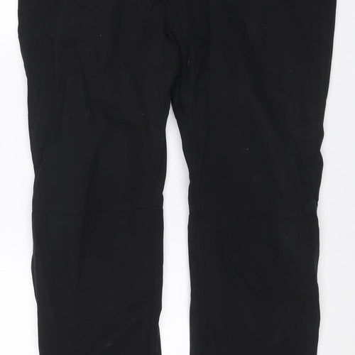 DKNY Men’s Black M Nylon Cotton Snow Trousers Elastic Waist Zip Pockets