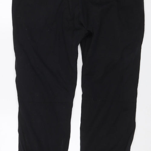 DKNY Men’s Black M Nylon Cotton Snow Trousers Elastic Waist Zip Pockets