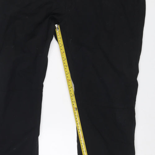 DKNY Men’s Black M Nylon Cotton Snow Trousers Elastic Waist Zip Pockets
