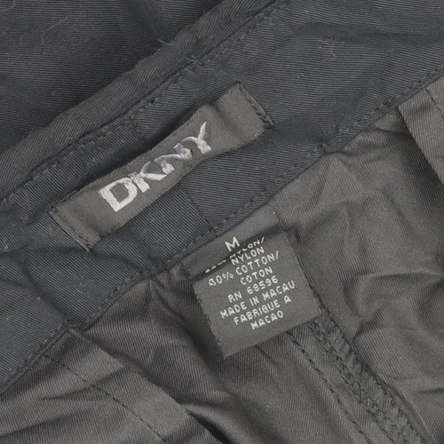 DKNY Men’s Black M Nylon Cotton Snow Trousers Elastic Waist Zip Pockets