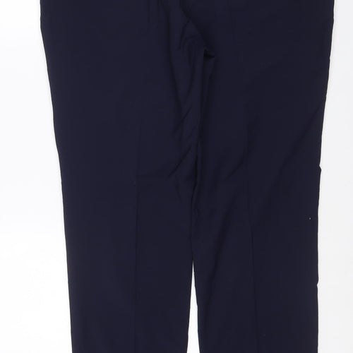 Marks & Spencer Men's Navy 40 Long Tailored Flat Front Dress Trousers