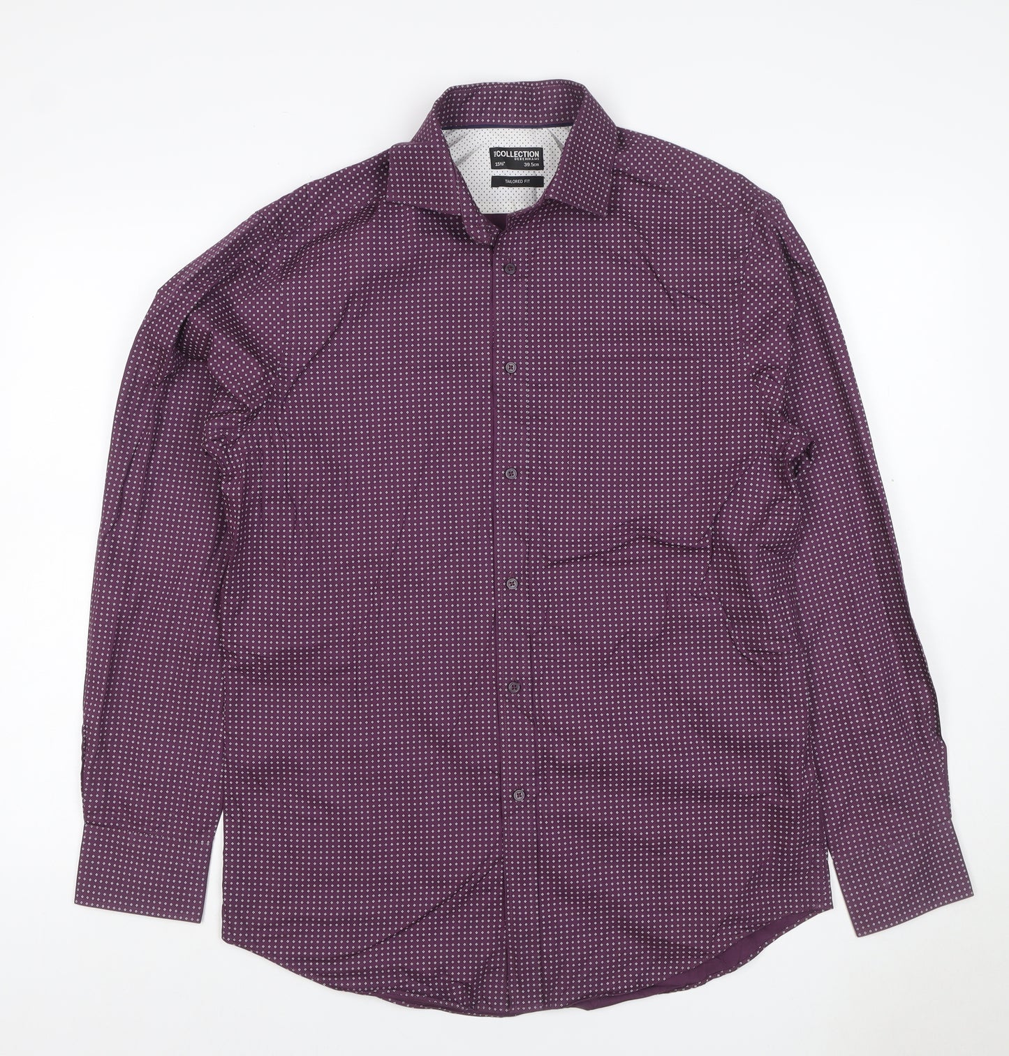 The Collection Debenhams Men Purple 15.5 Slim Geometric Shirt
