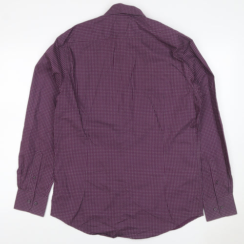 The Collection Debenhams Men Purple 15.5 Slim Geometric Shirt