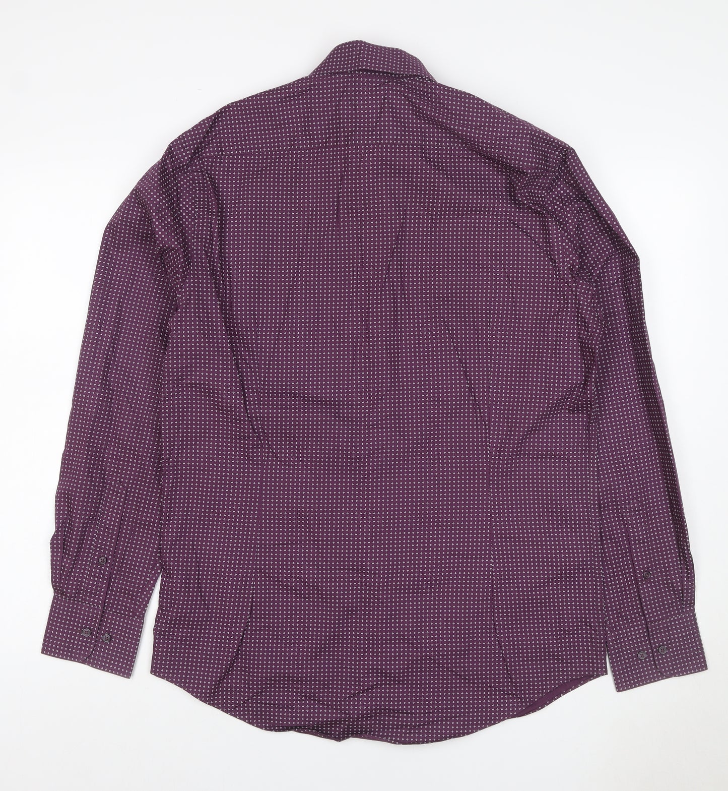 The Collection Debenhams Men Purple 15.5 Slim Geometric Shirt