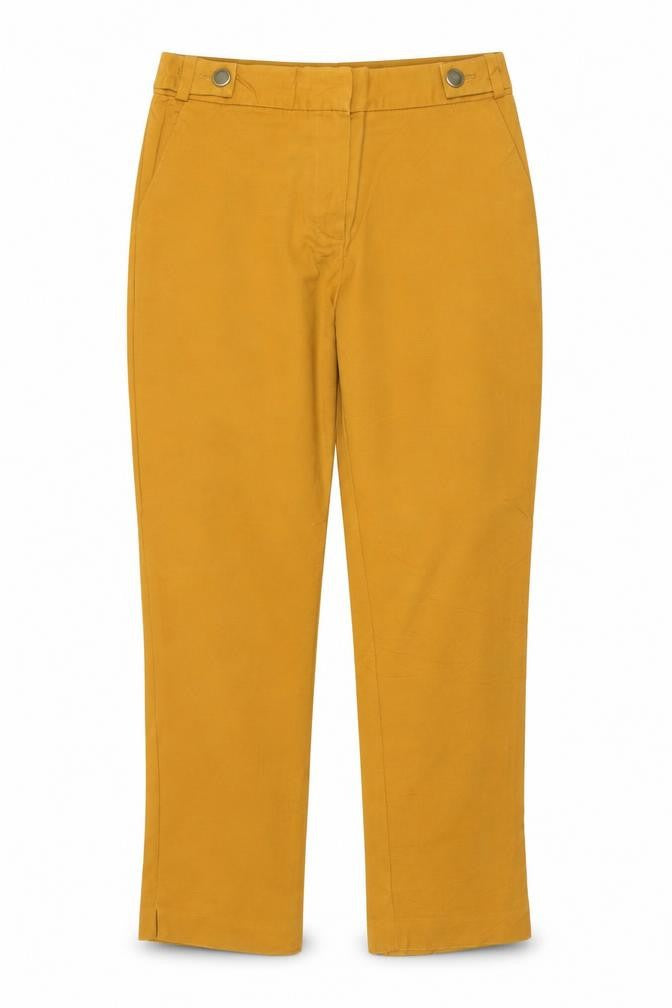 F&F Women’s Mustard Yellow Wide-Leg Trousers UK 12 Viscose