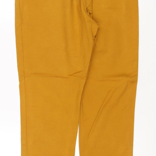 F&F Women’s Mustard Yellow Wide-Leg Trousers UK 12 Viscose