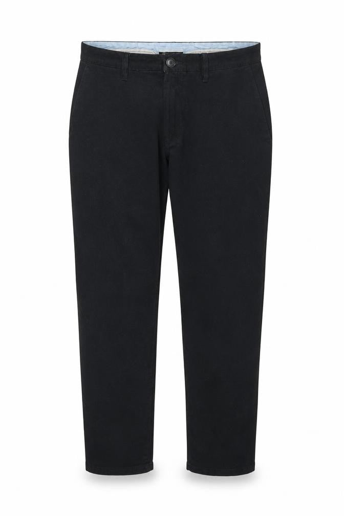 Palm Grove Men’s Black 36 Regular Straight Stretch Chino Trousers