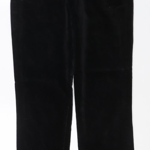 Stradivarius Women’s Black UK 8 Velvet Bootcut Trousers 34in
