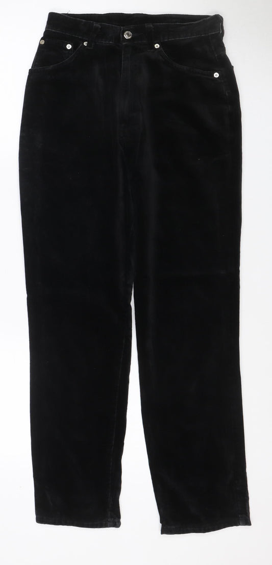 Stradivarius Women’s Black UK 8 Velvet Bootcut Trousers 34in