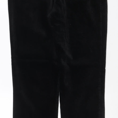 Stradivarius Women’s Black UK 8 Velvet Bootcut Trousers 34in