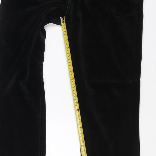 Stradivarius Women’s Black UK 8 Velvet Bootcut Trousers 34in