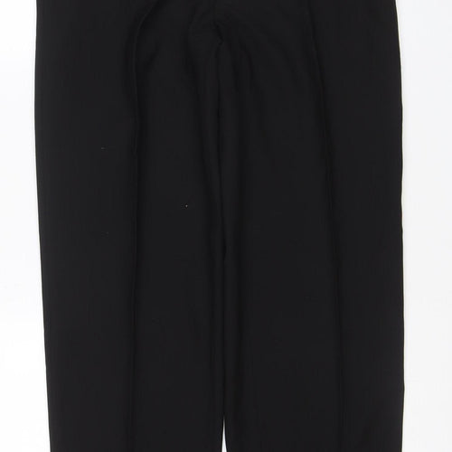 Balmain Men’s Black 34L Wool Straight Dress Trousers 34W 34L