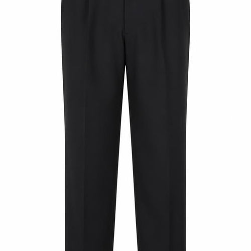 Balmain Men’s Black 34L Wool Straight Dress Trousers 34W 34L