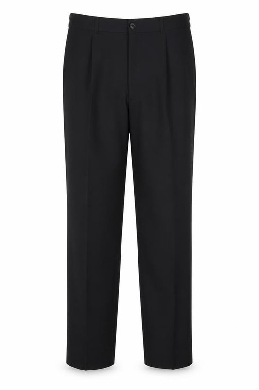 Balmain Men’s Black 34L Wool Straight Dress Trousers 34W 34L