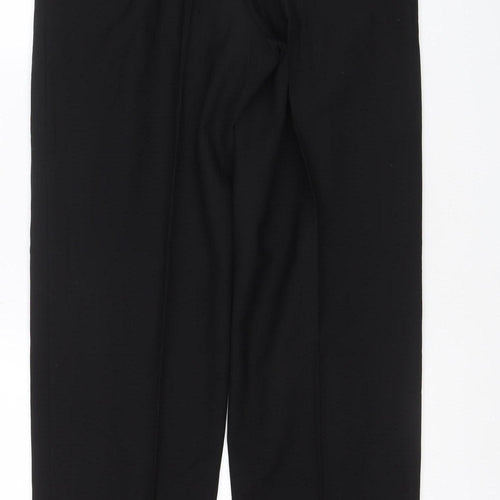 Balmain Men’s Black 34L Wool Straight Dress Trousers 34W 34L