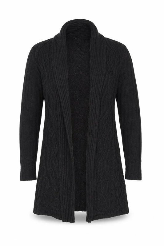 East Women’s Black UK 14 Cable Knit Roll Neck Long Sleeve Jumper