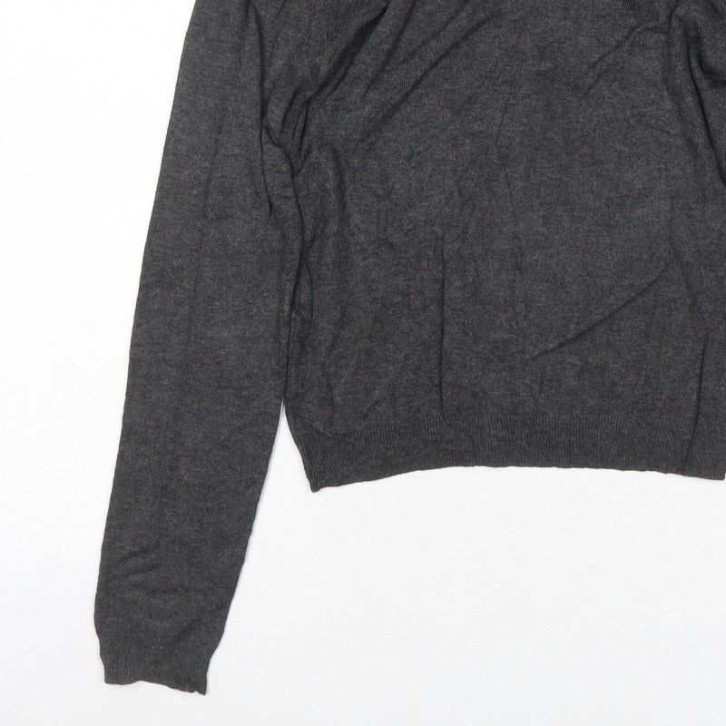 Additional view of Vero Moda Women’s Grey High Neck Fine Knit jumper, size S