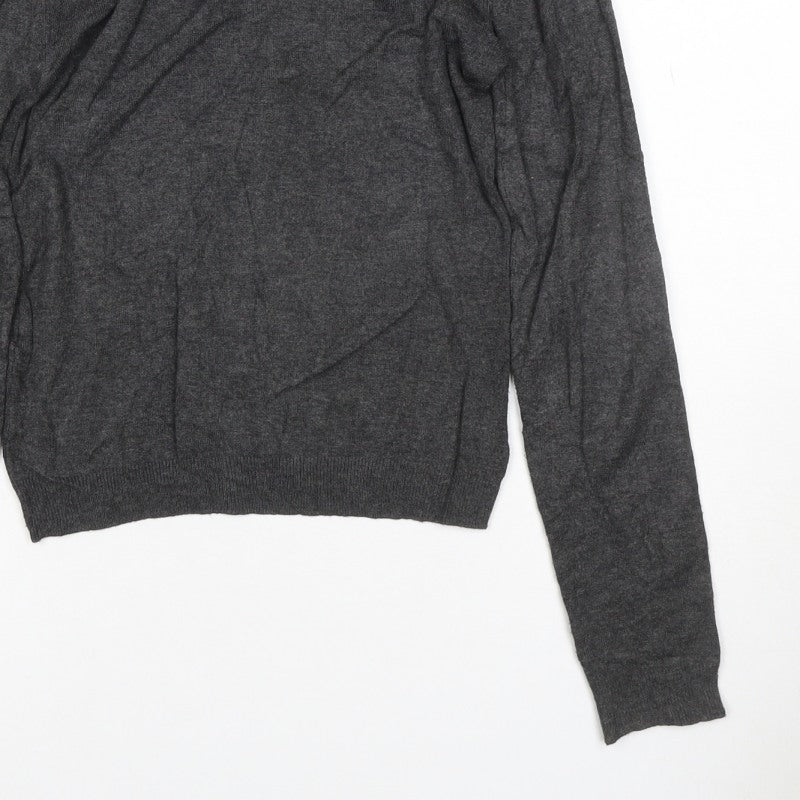 Additional view of Vero Moda Women’s Grey High Neck Fine Knit jumper, size S