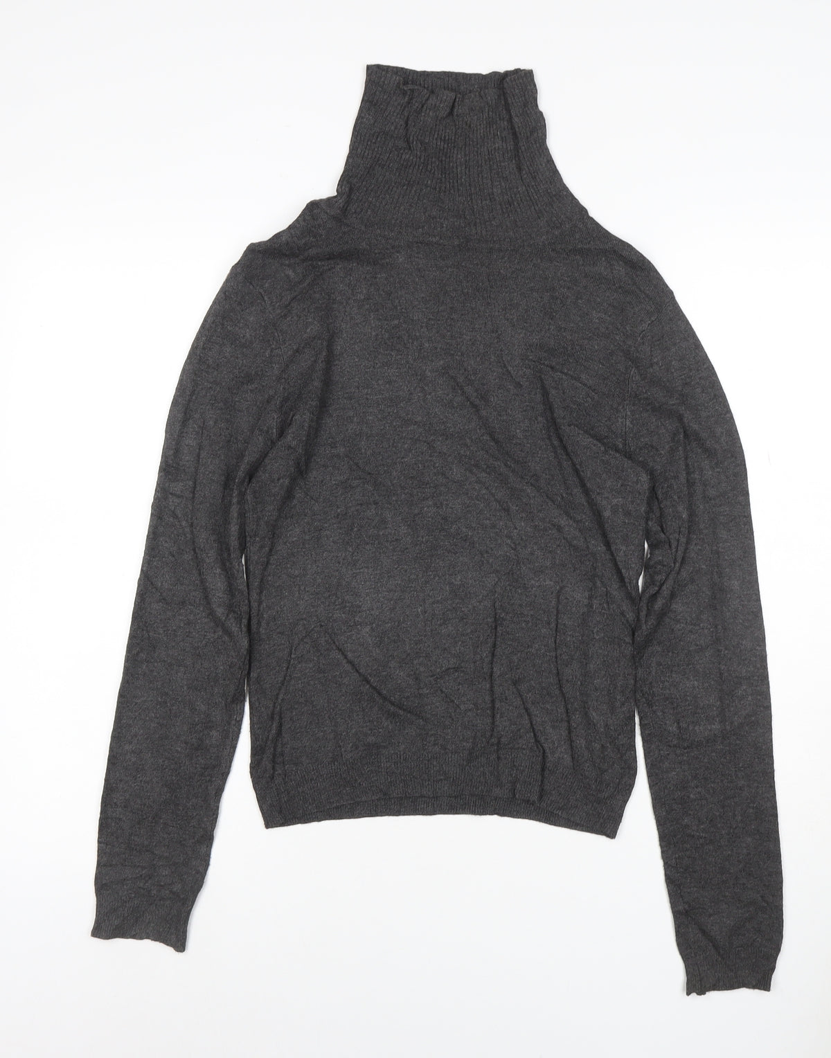 Brand and care label for Vero Moda Women’s Grey High Neck Fine Knit jumper, size S
