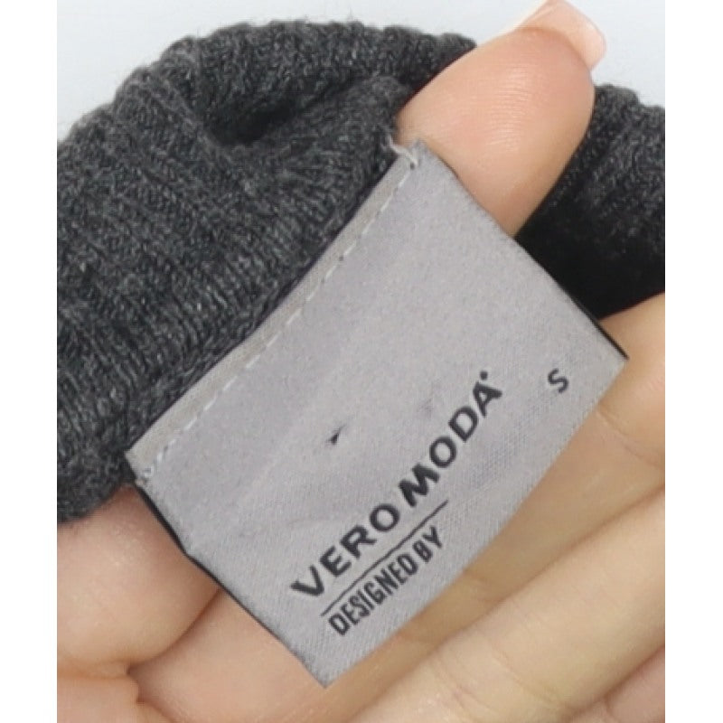 Additional view of Vero Moda Women’s Grey High Neck Fine Knit jumper, size S