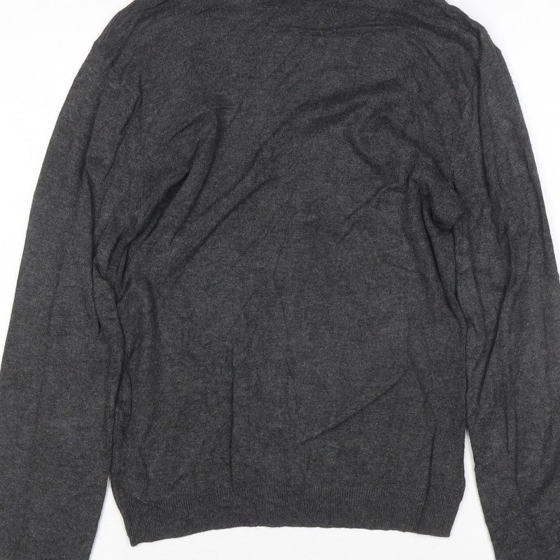 Additional view of Vero Moda Women’s Grey High Neck Fine Knit jumper, size S