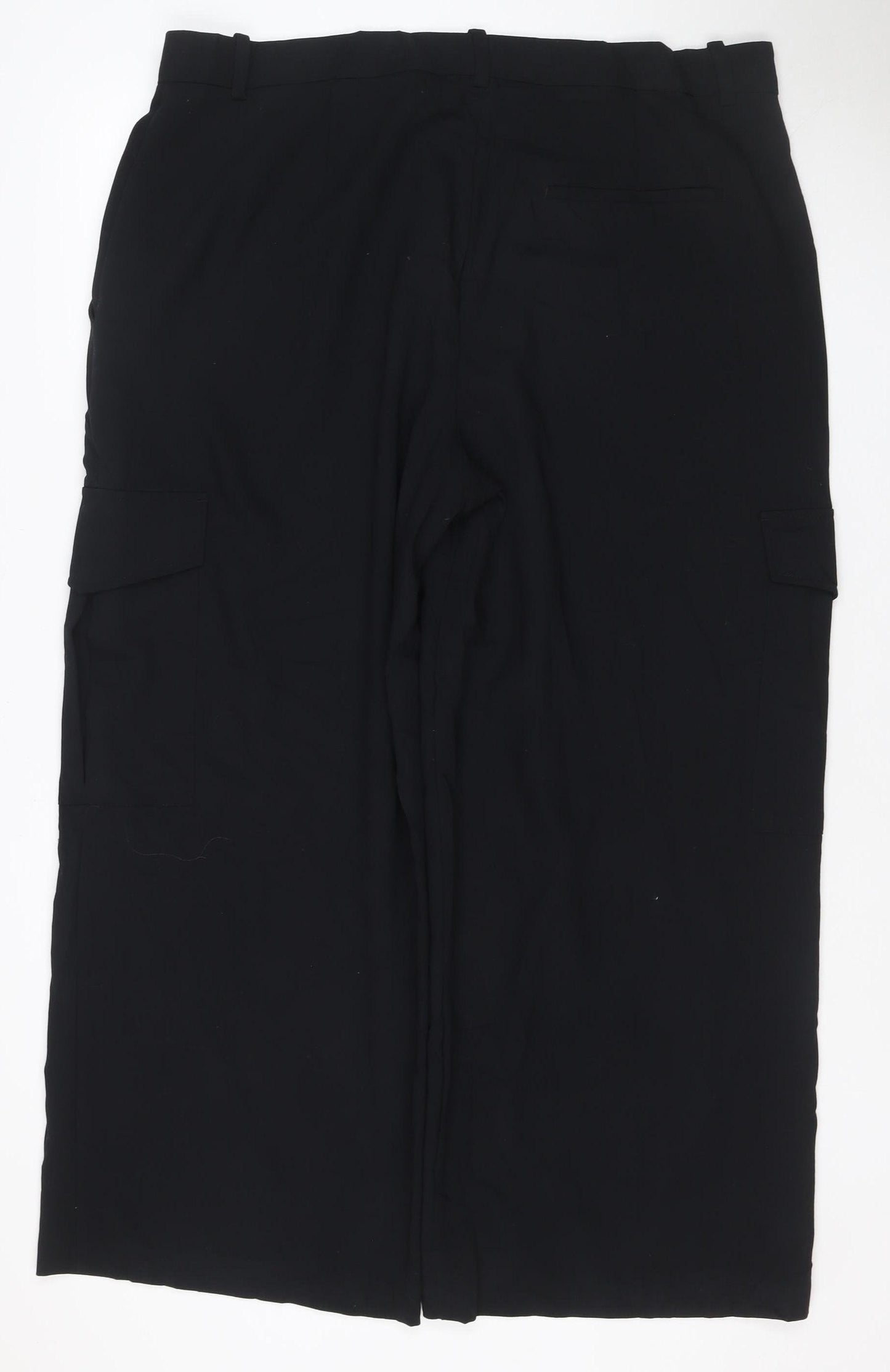 M&S Women’s Black Size 20 Short Straight Leg Cargo Trousers