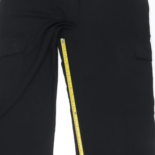 M&S Women’s Black Size 20 Short Straight Leg Cargo Trousers