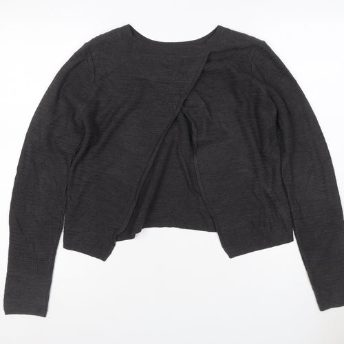 Fat Face Women’s Black UK 8 Wrap Knit Long Sleeve Jumper