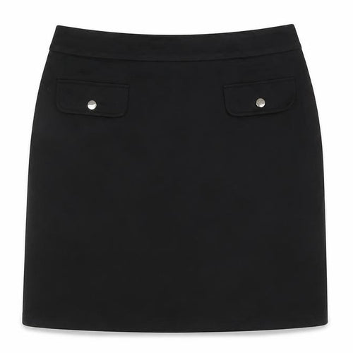 Roman Petite Women Black UK 12 Straight Pencil Knee Skirt NWT