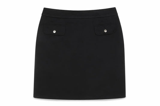 Roman Petite Women Black UK 12 Straight Pencil Knee Skirt NWT